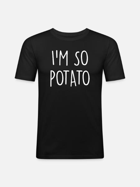 Potato Kartoffel - Men's Slim Fit T-Shirt - black