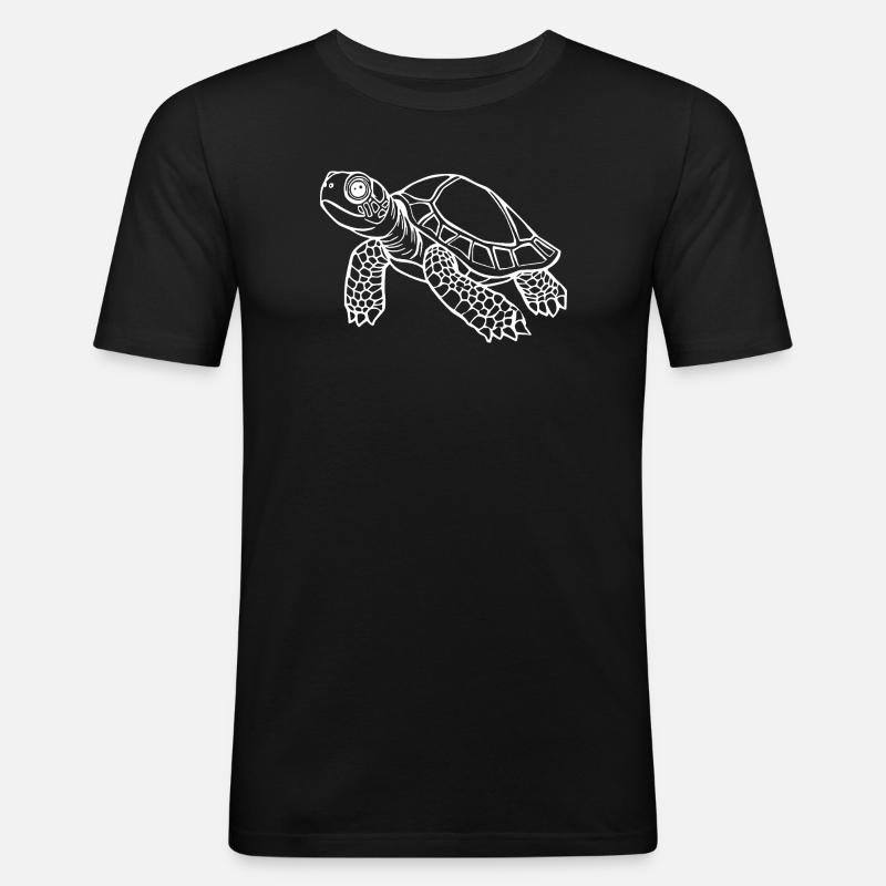 Schildkröten Schildkröten - Männer Slim Fit T-Shirt - Schwarz