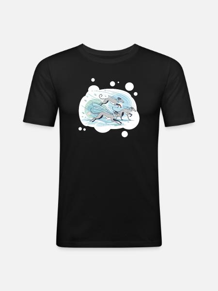 Greyhounds - T-shirt près du corps Homme - noir