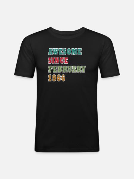 Février 1966 - Février 1966 Don - T-shirt près du corps Homme - noir