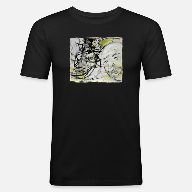 An old man remembers - Men's Slim Fit T-Shirt - black