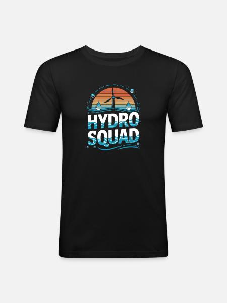 Hydro Squad Renewable Energy Hydropower - Men's Slim Fit T-Shirt - black