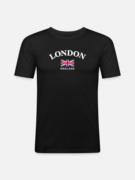 London, England - Men's Slim Fit T-Shirt - black