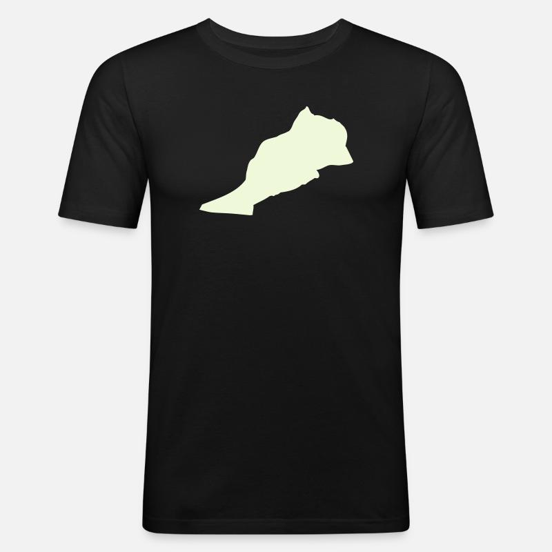 Marokko Morocco - Männer Slim Fit T-Shirt - Schwarz