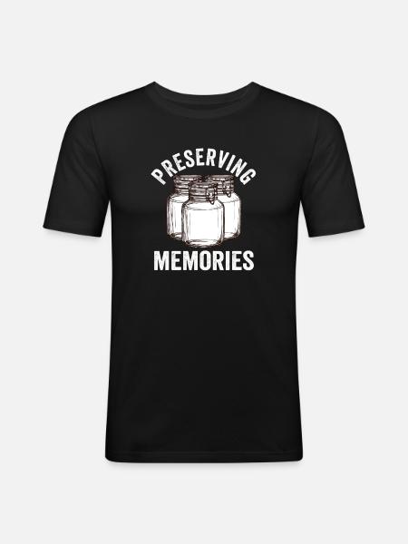 Canning Preserving Memories - Men's Slim Fit T-Shirt - black