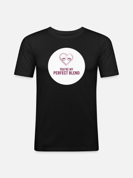 You're My Perfect Blend – Loving - Men's Slim Fit T-Shirt - black