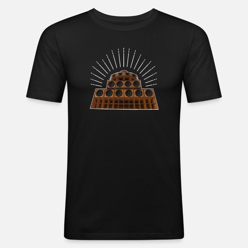 Système de sonorisation - T-shirt près du corps Homme - noir