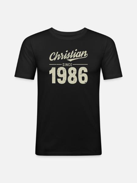 Christian style since 1986 - Men's Slim Fit T-Shirt - black