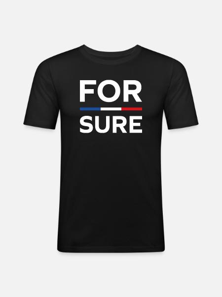 macron For sure - T-shirt près du corps Homme - noir