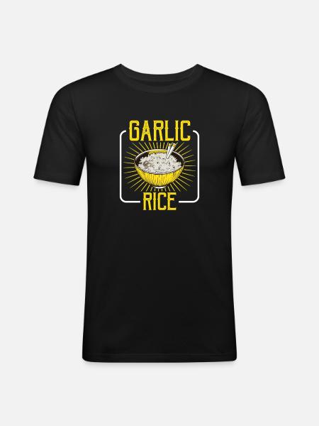 garlic rice delight chef lover chef - Men's Slim Fit T-Shirt - black
