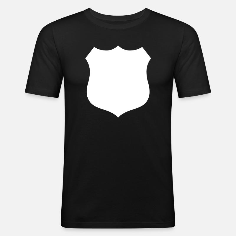 Schild - Männer Slim Fit T-Shirt - Schwarz
