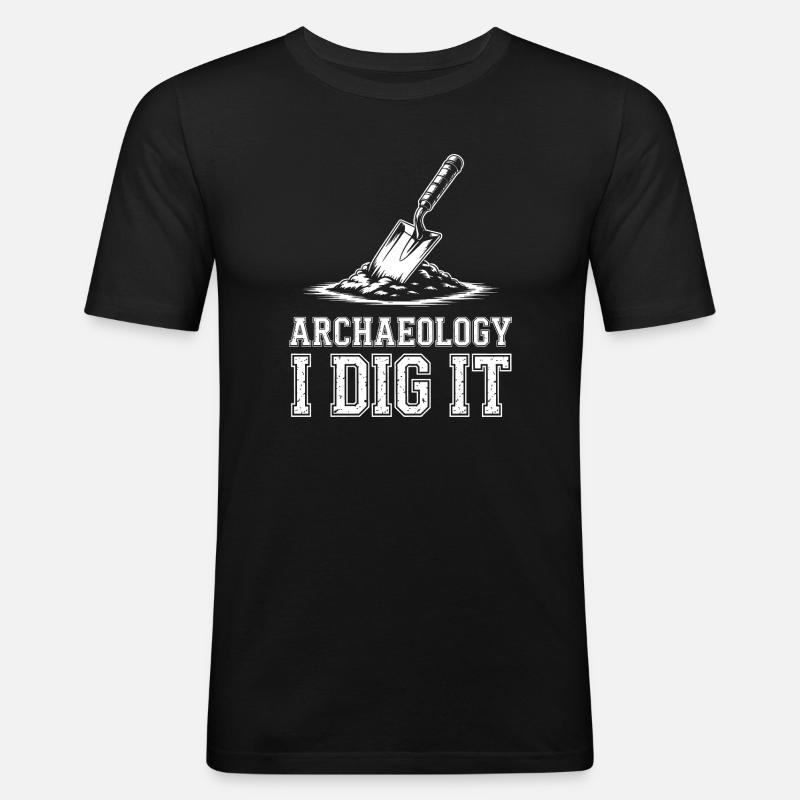 Archaeology I Dig It Tee - Men's Slim Fit T-Shirt - black