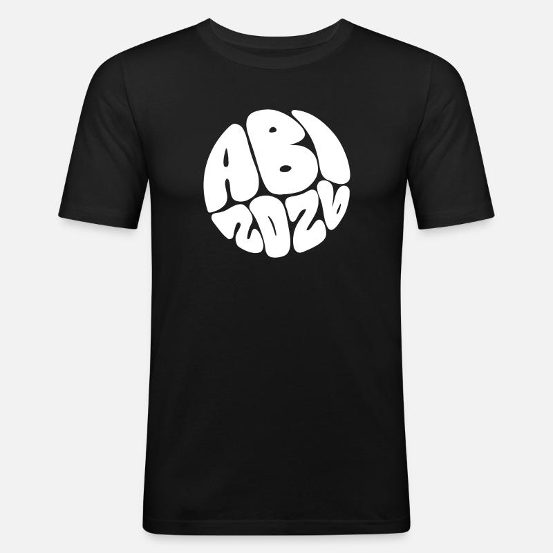 Blob Font Circle Pattern - Men's Slim Fit T-Shirt - black