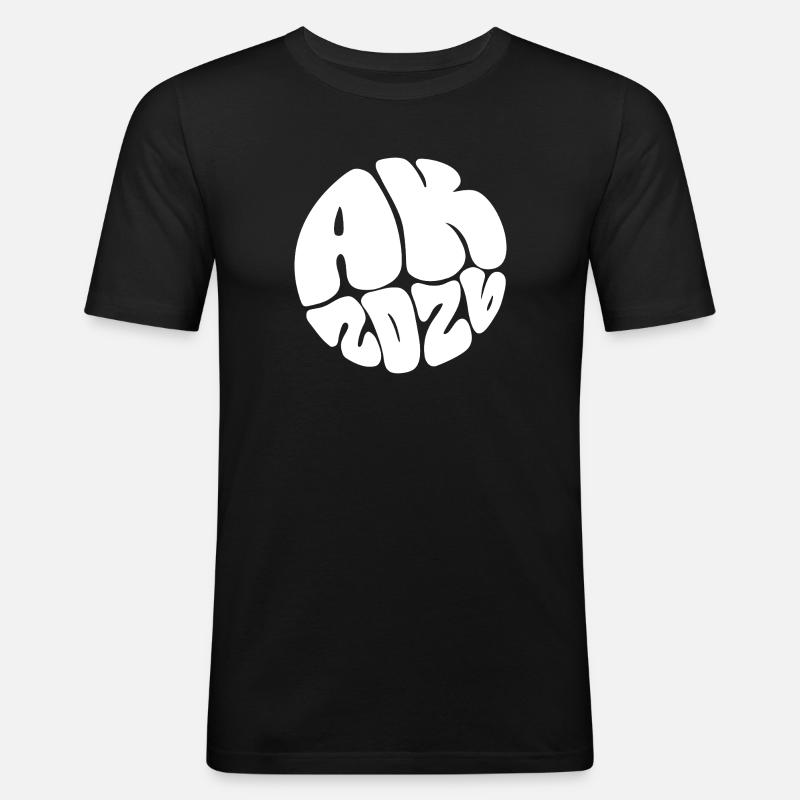 Ape Mind Bubble Art - Männer Slim Fit T-Shirt - Schwarz
