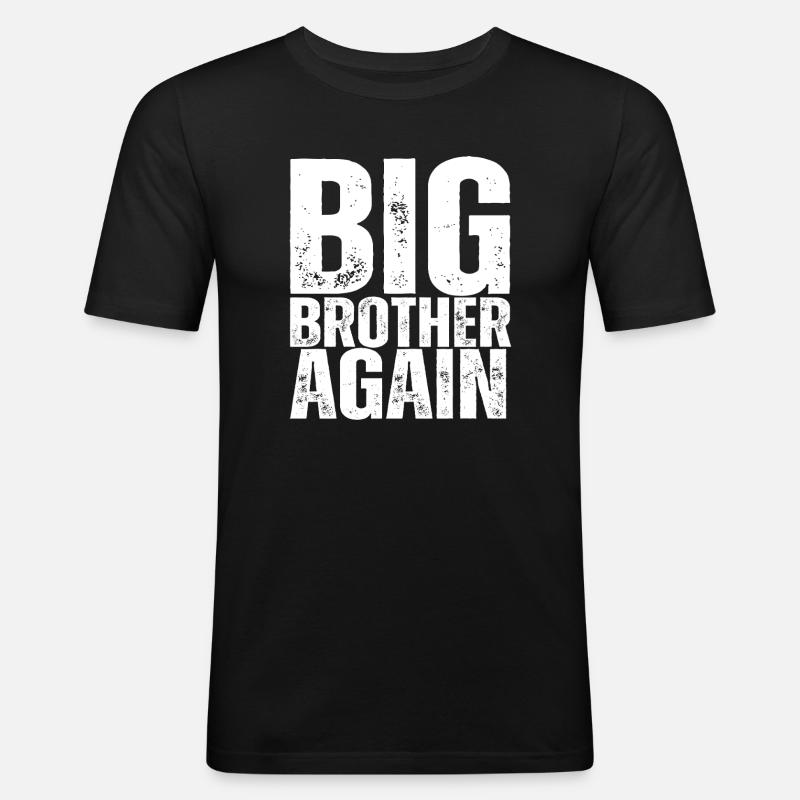BIG_BROTHER_AGAIN - Männer Slim Fit T-Shirt - Schwarz