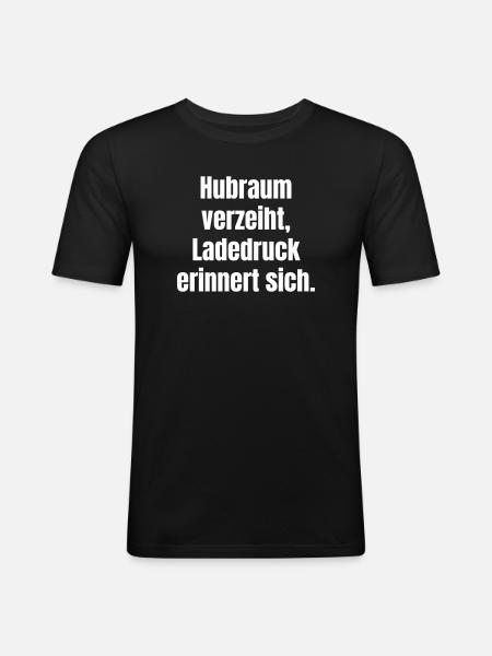 Displacement forgiving, boost pressure reminded - Men's Slim Fit T-Shirt - black