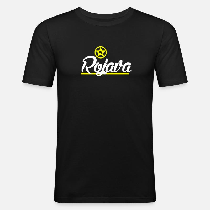 Kurde de Rojava - T-shirt près du corps Homme - noir