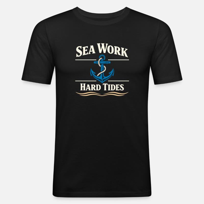 Seemannschaftsgeschenk Für Deckhand Ocean Work - Männer Slim Fit T-Shirt - Schwarz
