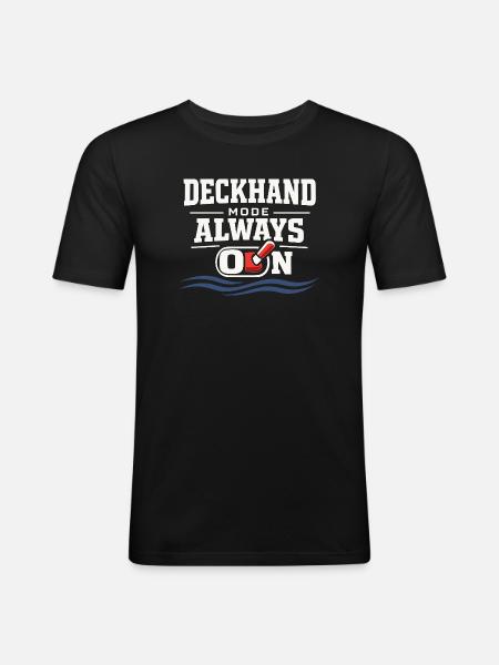 Seemannschaftsgeschenk Für Deckhand Ocean Work - Männer Slim Fit T-Shirt - Schwarz