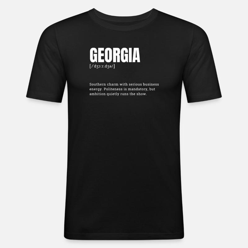 Georgia Charme Business Dynamics - Men's Slim Fit T-Shirt - black