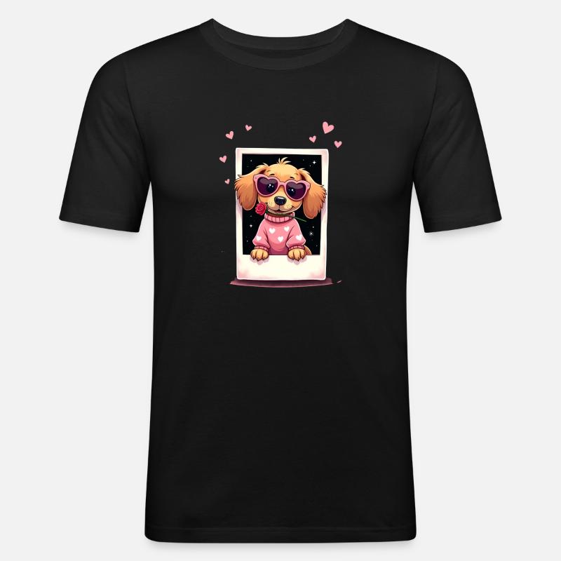 Dackel teckel teckel tekel - T-shirt près du corps Homme - noir