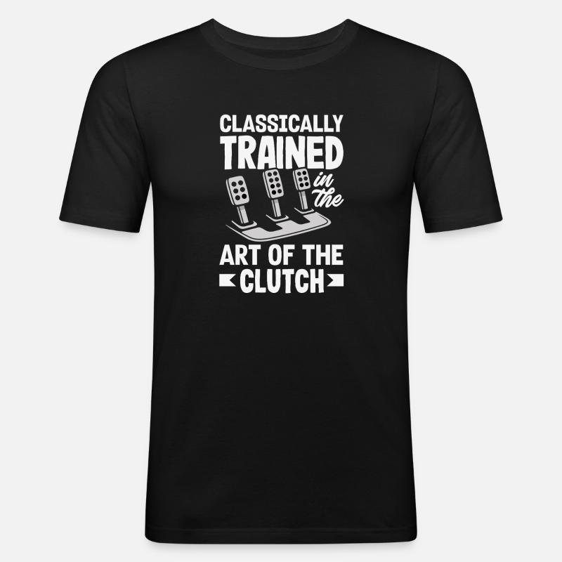 Manual car, classically trained - Men's Slim Fit T-Shirt - black