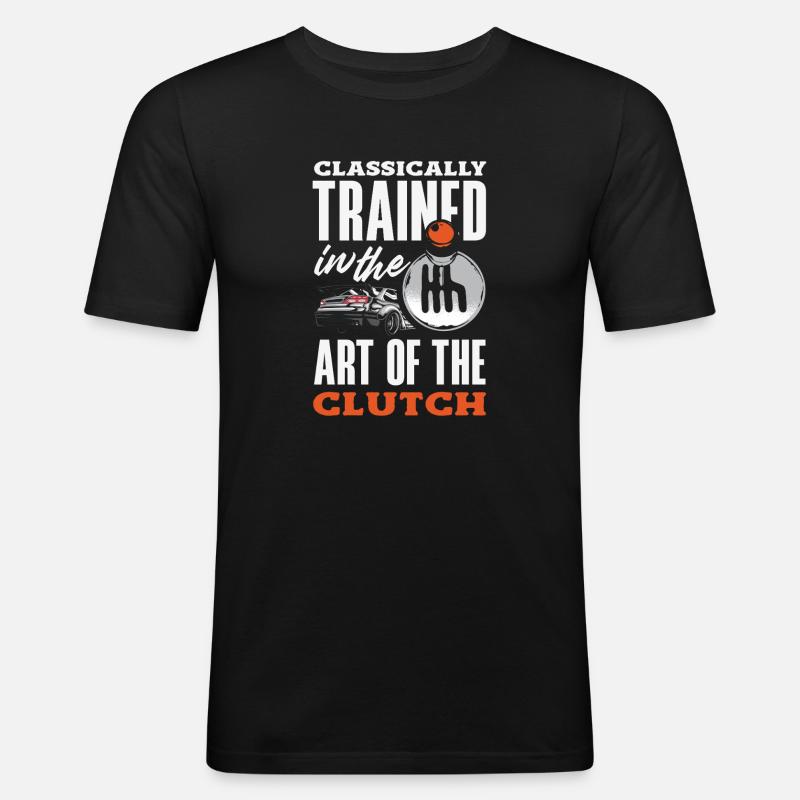 Manual car, classically trained - Men's Slim Fit T-Shirt - black