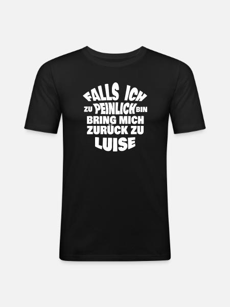 Luise as a bachelor party - Men's Slim Fit T-Shirt - black