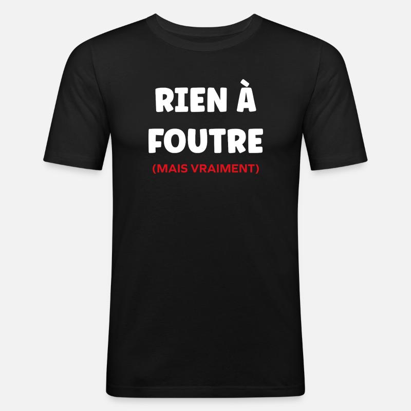 Ist mir scheißegal. - Männer Slim Fit T-Shirt - Schwarz