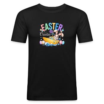 Citation des vacances de croisière de Pâques - T-shirt près du corps Homme - noir - Devant - Nik (191cm)