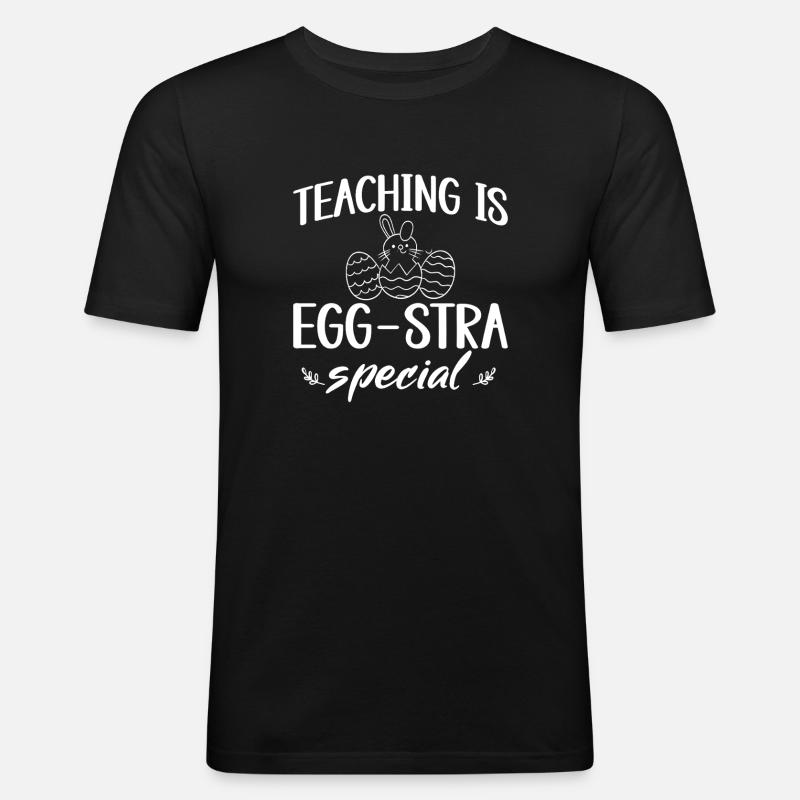 Egg-StrA Special Teaching Tee - Men's Slim Fit T-Shirt - black