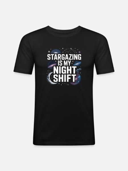 Astronomer Galaxy Outerspace Universe Astronomy - Men's Slim Fit T-Shirt - black