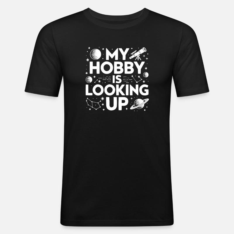 Astronom Galaxy Outerspace Universe Astronomie - Männer Slim Fit T-Shirt - Schwarz