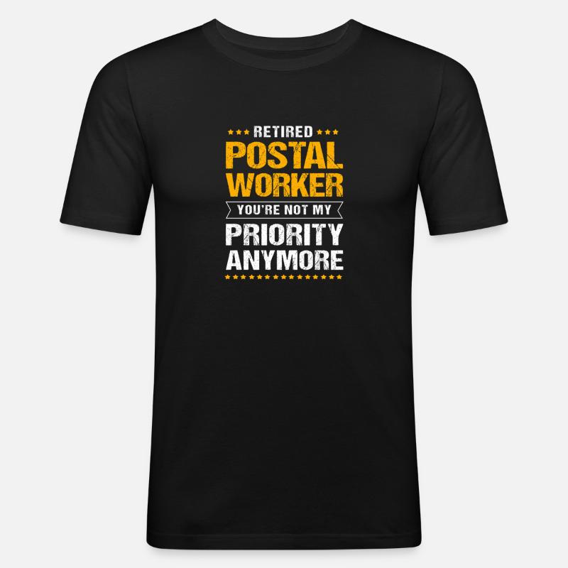 Post Poststempel - Männer Slim Fit T-Shirt - Schwarz