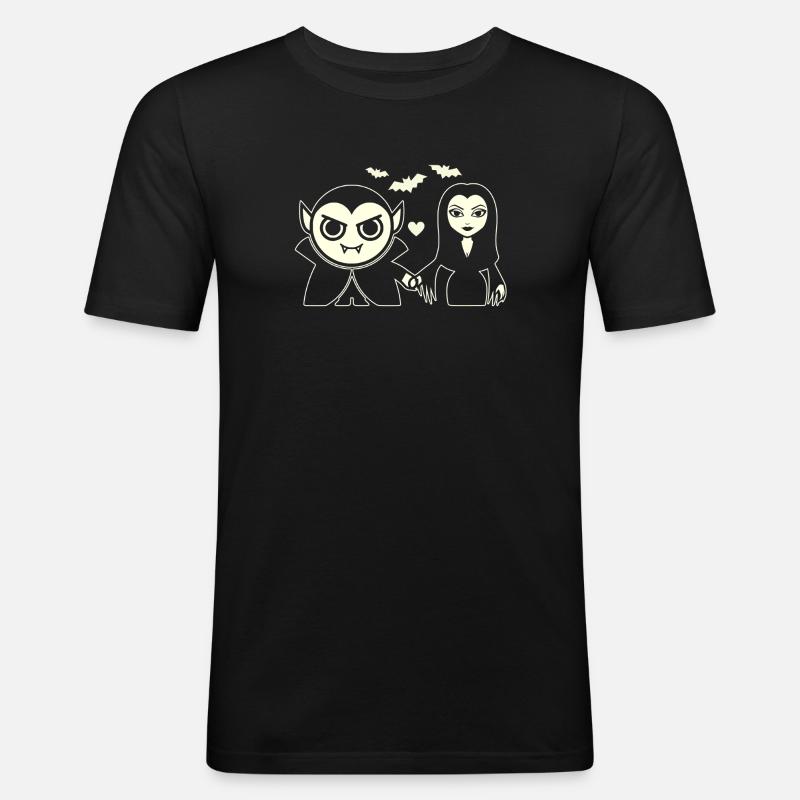Vampire et Vampire de la Nuit - T-shirt près du corps Homme - noir