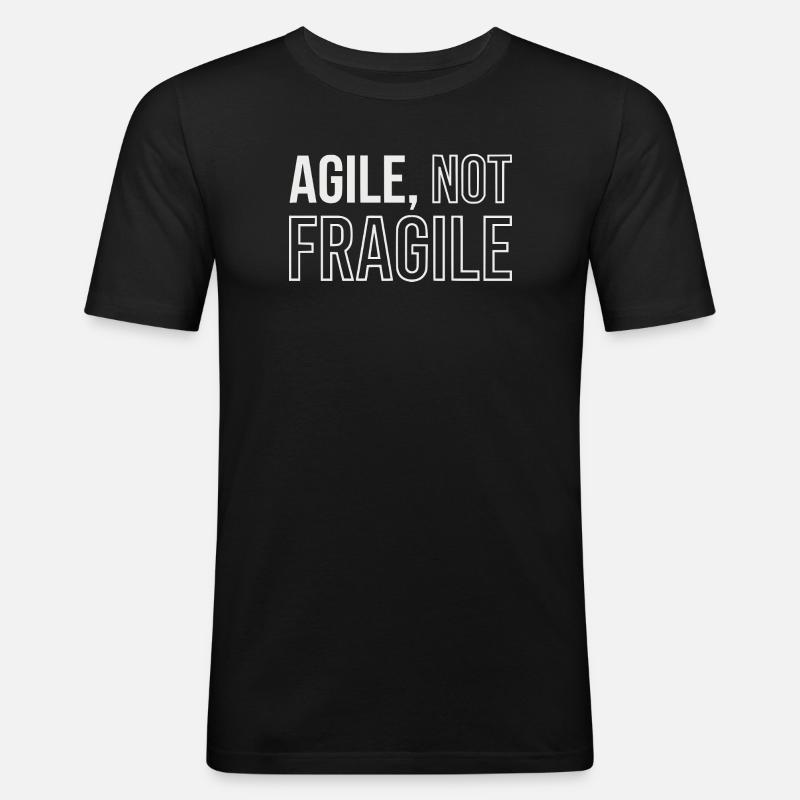 Agile Development, Scrum Coach Hoodie - Männer Slim Fit T-Shirt - Schwarz