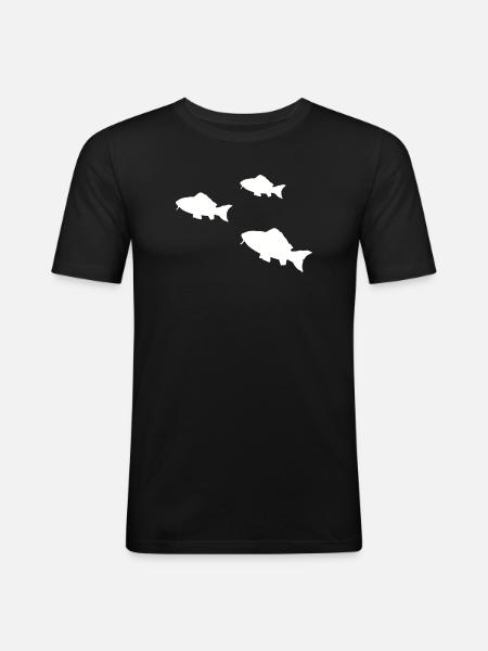 Pisces Tropical Fish Silhouette - Men's Slim Fit T-Shirt - black