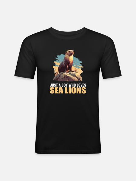 Sea Lions Sea Lion - Men's Slim Fit T-Shirt - black