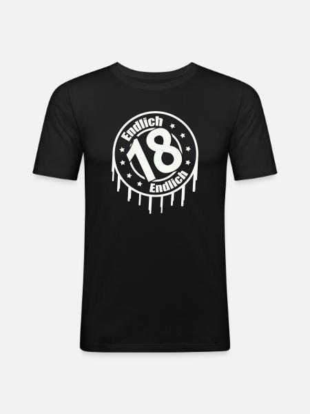 finally 18 - Men's Slim Fit T-Shirt - black