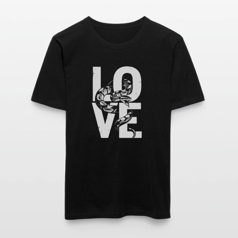 Königspython Schlangen LOVE Terrarium Python Männer Slim Fit T-Shirt