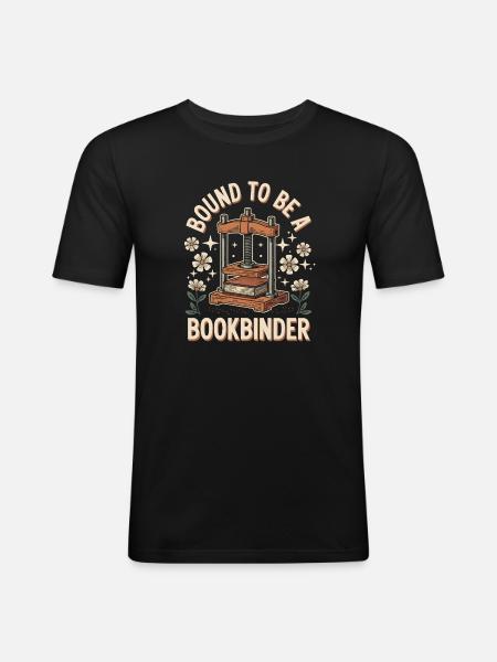 Born bookbinder - Men's Slim Fit T-Shirt - black