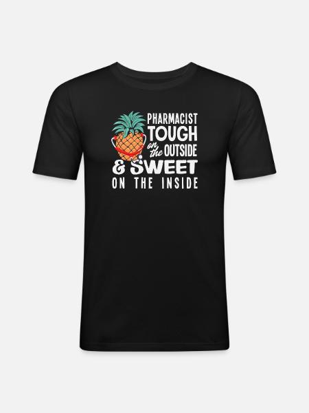 Pineapple pharmacist sweetie, hard pharmacy - Men's Slim Fit T-Shirt - black