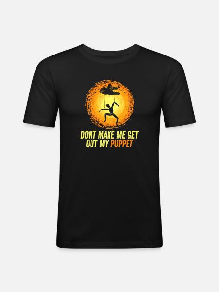 Puppet Master Pun Tee - Men's Slim Fit T-Shirt - black
