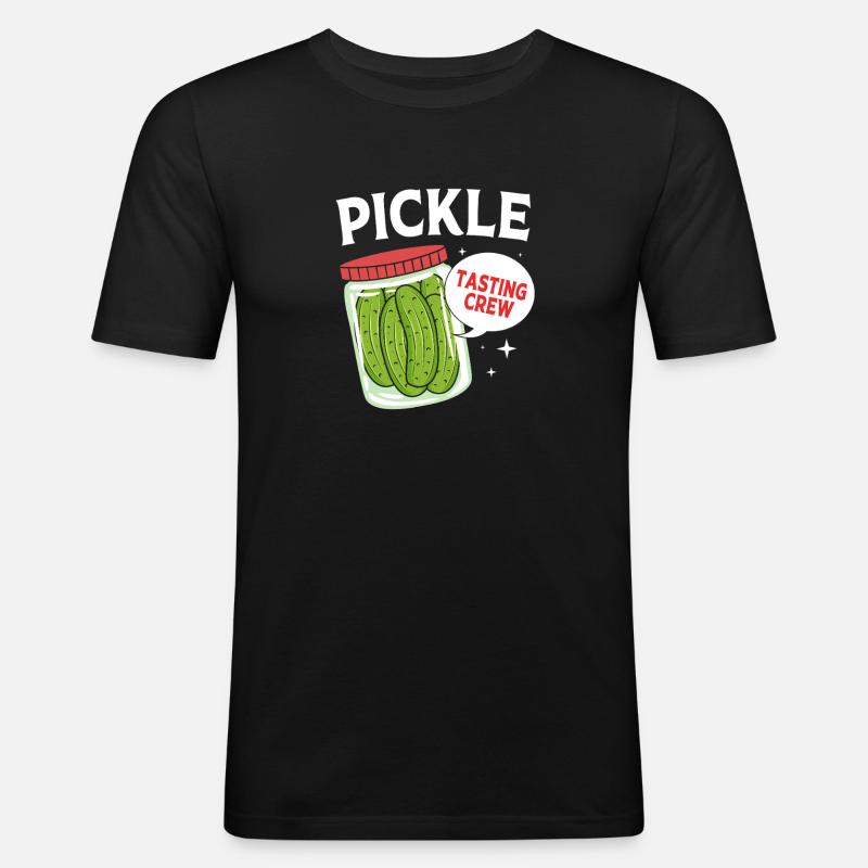 Cornichon concombre - T-shirt près du corps Homme - noir