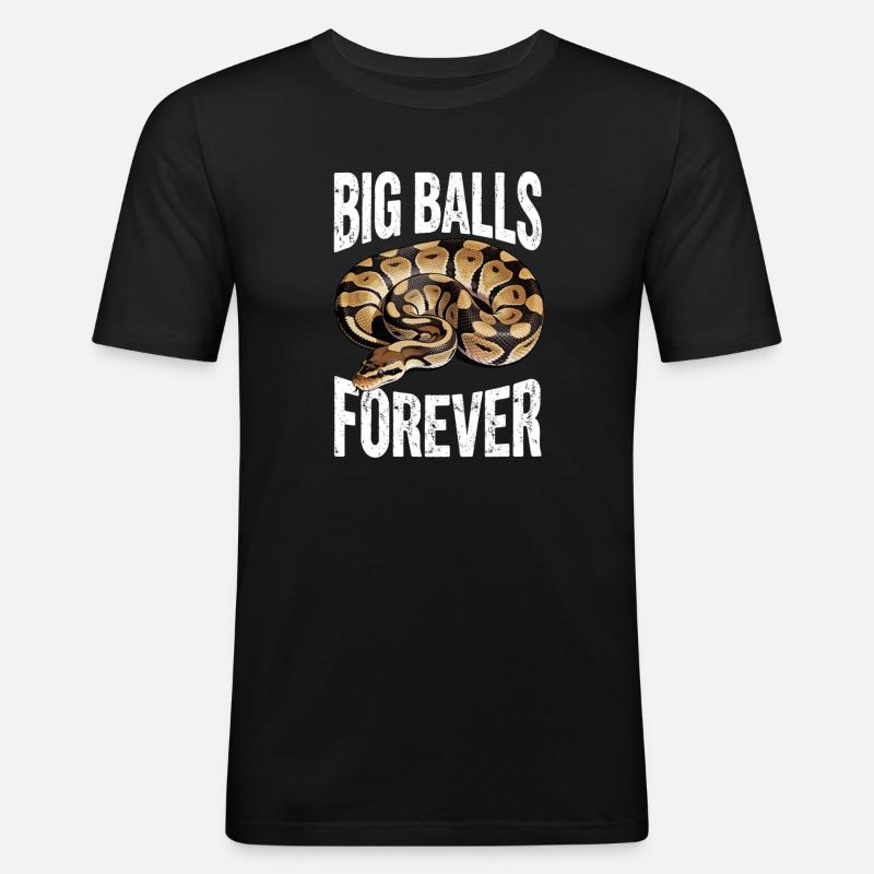 Königspython Schlangen Liebhaber Terrarium Python - Männer Slim Fit T-Shirt - Schwarz