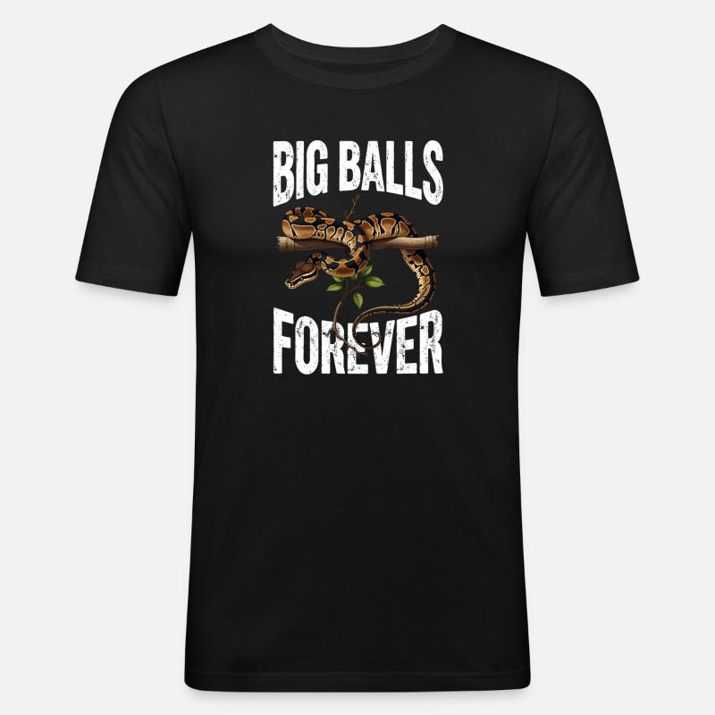 Königspython Schlangen Liebhaber Terrarium Python - Männer Slim Fit T-Shirt - Schwarz
