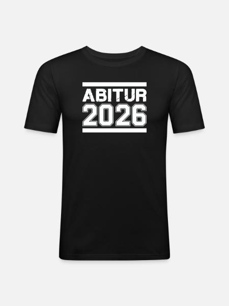 Abitur 2026 - Men's Slim Fit T-Shirt - black