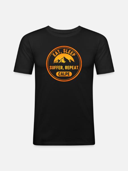 Eat Sleep Suffer Repeat Calpe - Men's Slim Fit T-Shirt - black