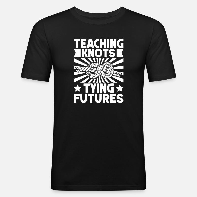 boys scout Scouting Teaching Knots Scout - Männer Slim Fit T-Shirt - Schwarz
