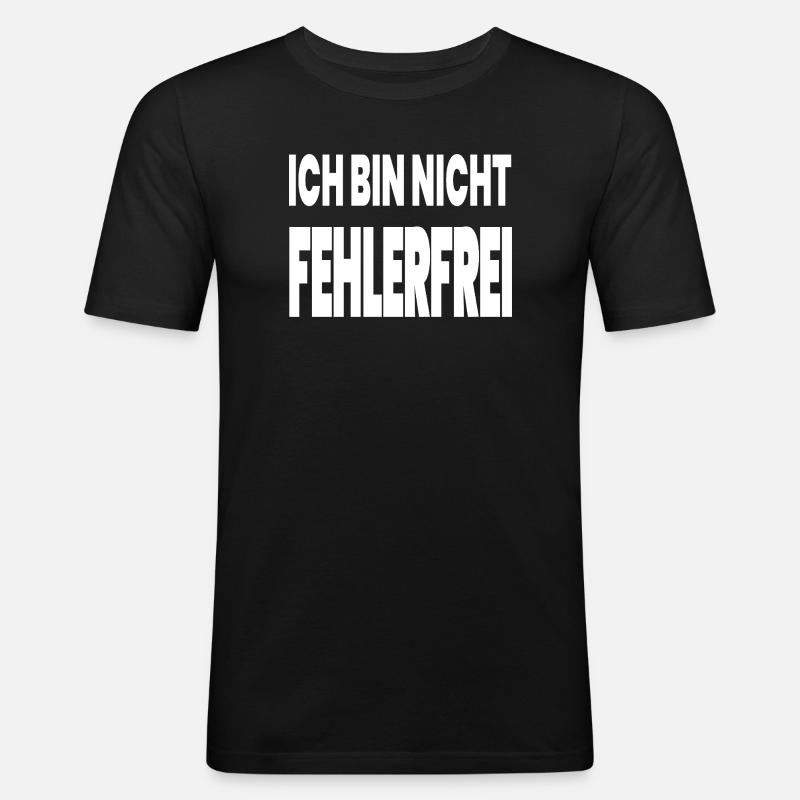 Fehlerfrei - Männer Slim Fit T-Shirt - Schwarz